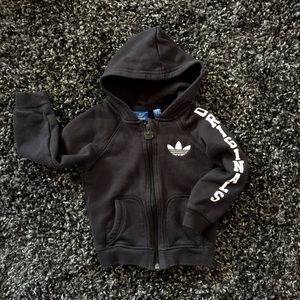 Adidas “Originals” Black Zip-up Hoodie, 18-24 Mos.